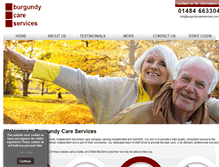 Tablet Screenshot of burgundycareservices.com